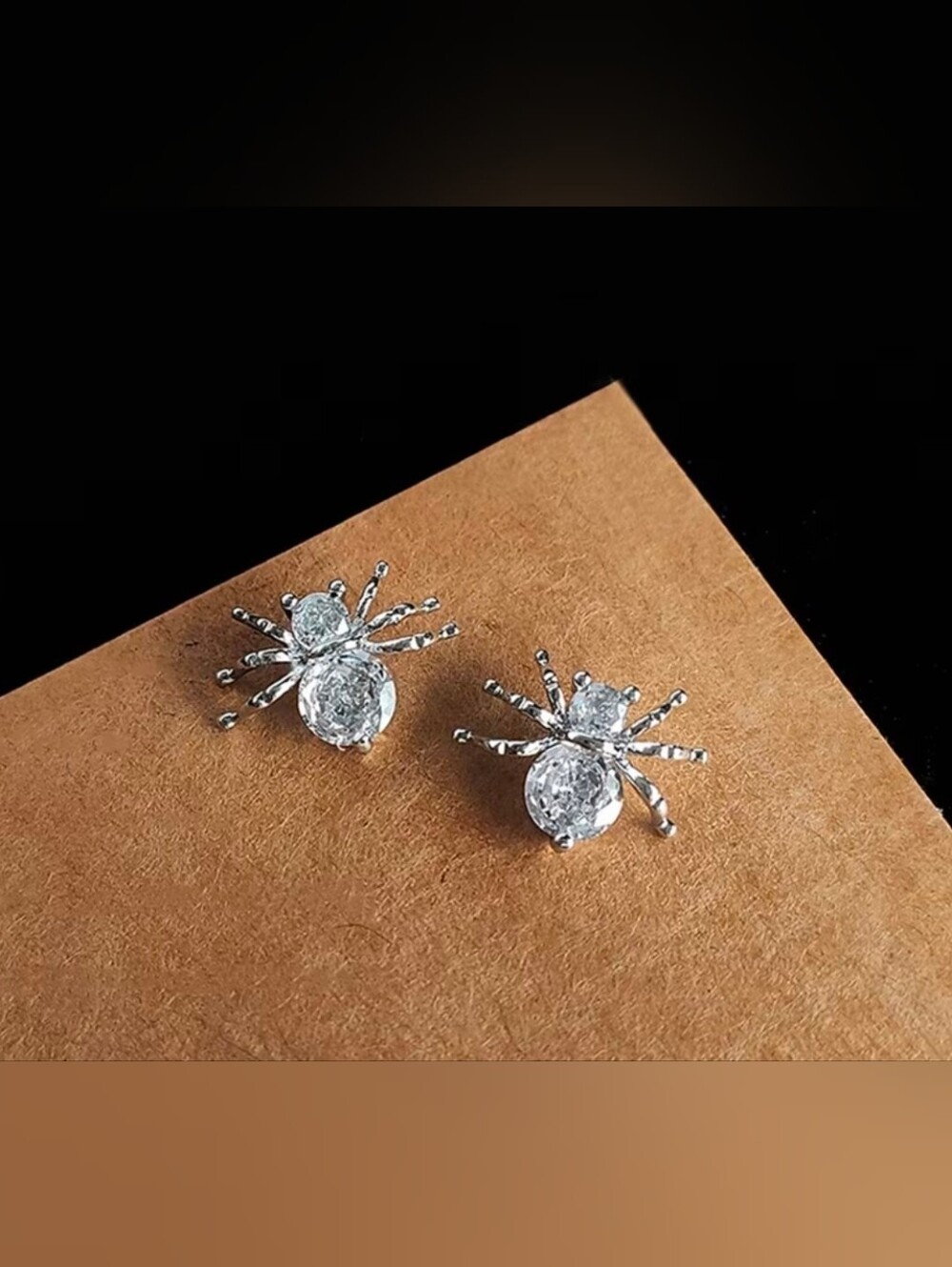 $8 Each Or Bundle 5/$20 Sterling Silver Spider Cubic Zirconia Stud Earrings